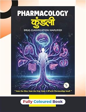 PHARMACOLOGY KUNDLI – Drug Classification Simplified (For Pharmacy, D.Pharm, B.Pharm, M.Pharm and Pharm. D Students) | Fully Coloured Book